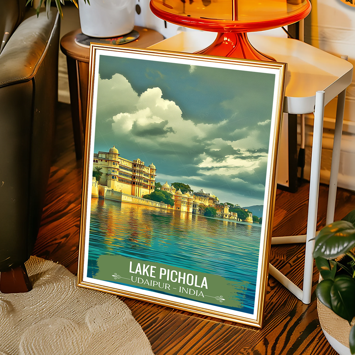 Lake Pichola - Udaipur - India - Travel Wall Art Print Poster - Art Print - Travel Art Poster