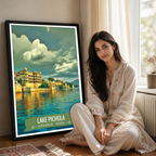 Lake Pichola - Udaipur - India - Travel Wall Art Print Poster - Art Print - Travel Art Poster