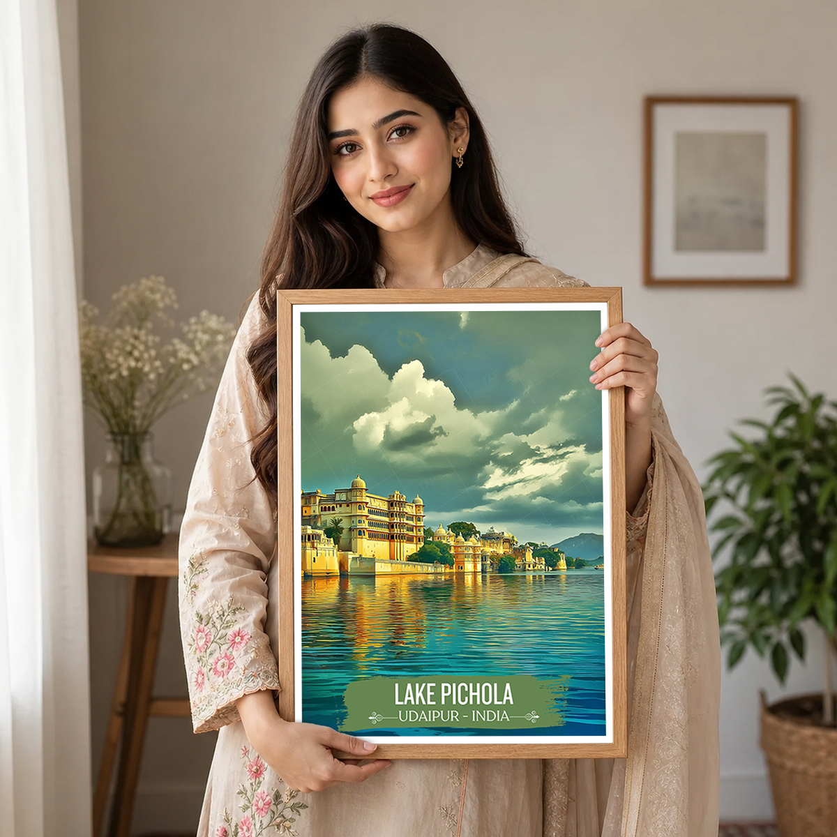 Lake Pichola - Udaipur - India - Travel Wall Art Print Poster - Art Print - Travel Art Poster
