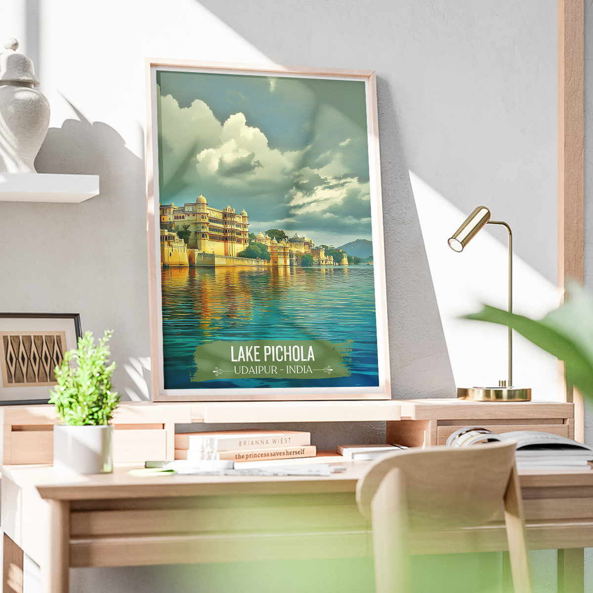 Lake Pichola - Udaipur - India - Travel Wall Art Print Poster - Art Print - Travel Art Poster
