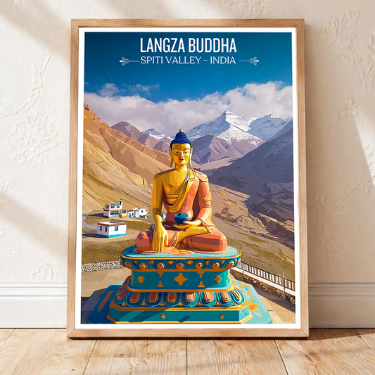 Langza Buddha - Spiti Valley - India - Travel Wall Art Print Poster - Art Print - Travel Art Poster