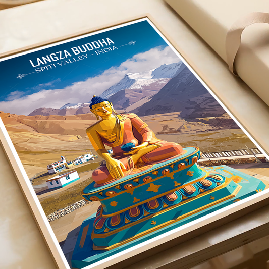 Langza Buddha - Spiti Valley - India - Travel Wall Art Print Poster - Art Print - Travel Art Poster