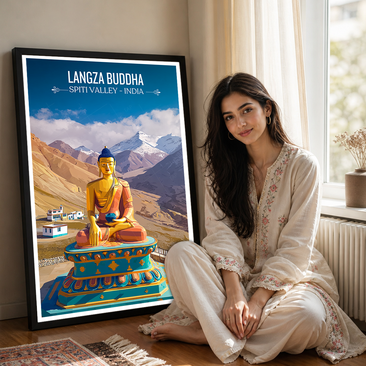 Langza Buddha - Spiti Valley - India - Travel Wall Art Print Poster - Art Print - Travel Art Poster