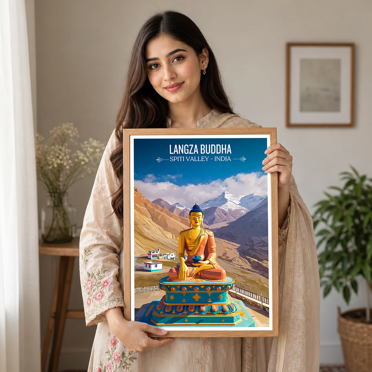 Langza Buddha - Spiti Valley - India - Travel Wall Art Print Poster - Art Print - Travel Art Poster