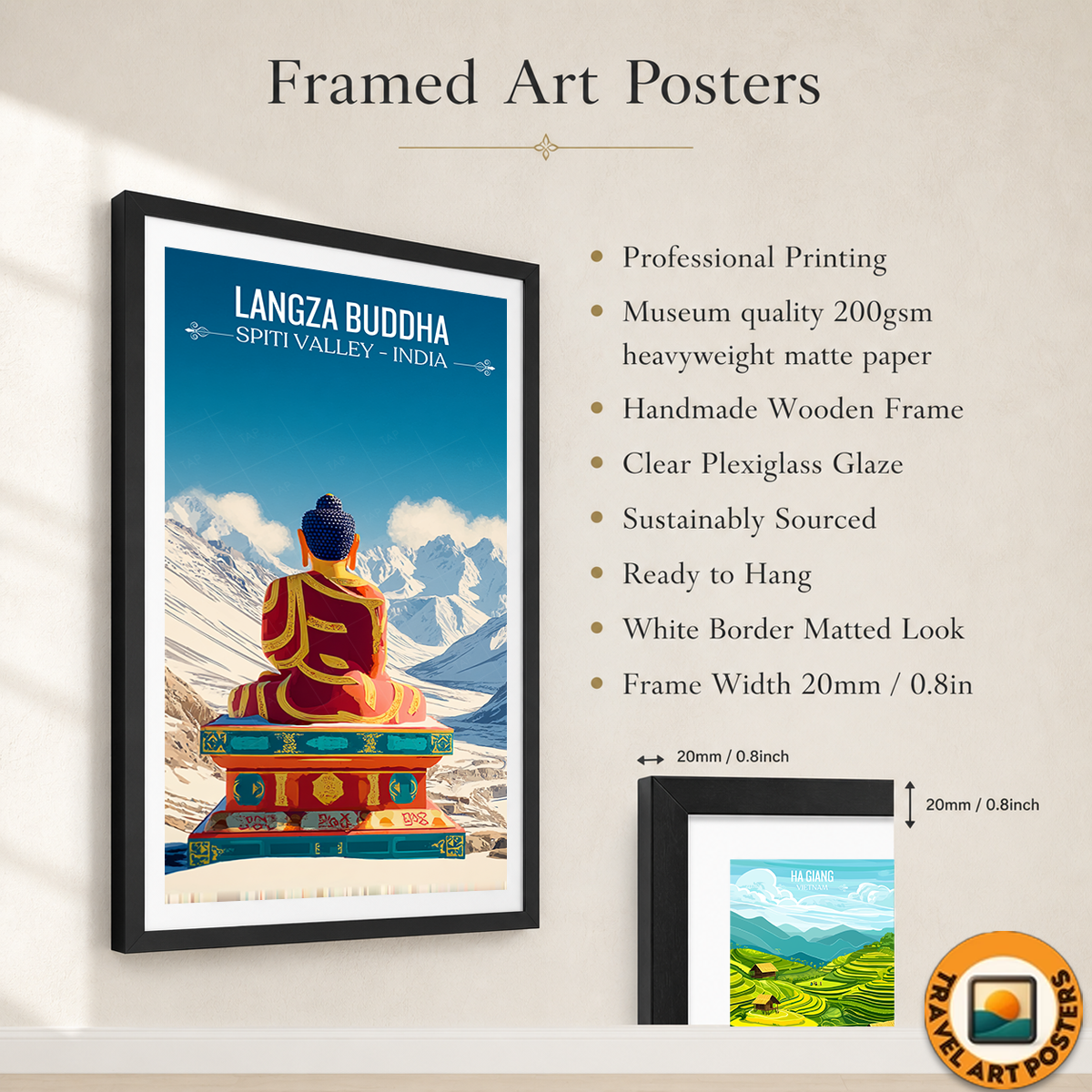 Langza Spiritual Buddha - Spiti Valley - India - Travel Wall Art Print Poster - Art Print - Travel Art Poster