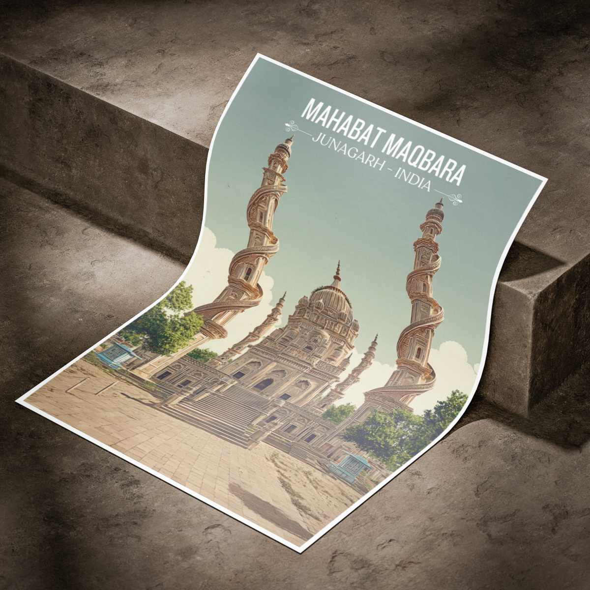 Mahabt Maqbara - Junagarh - India - Travel Wall Art Print Poster - Art Print - Travel Art Poster