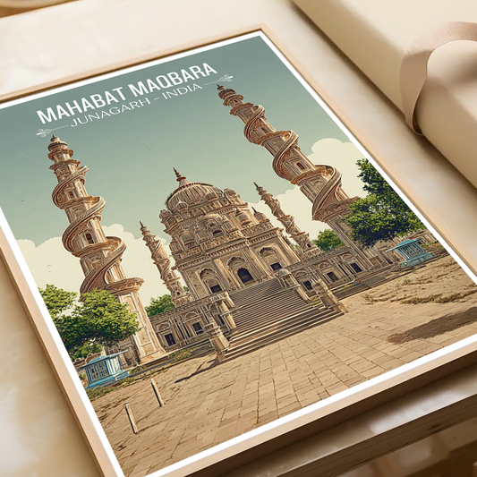 Mahabt Maqbara - Junagarh - India - Travel Wall Art Print Poster - Art Print - Travel Art Poster