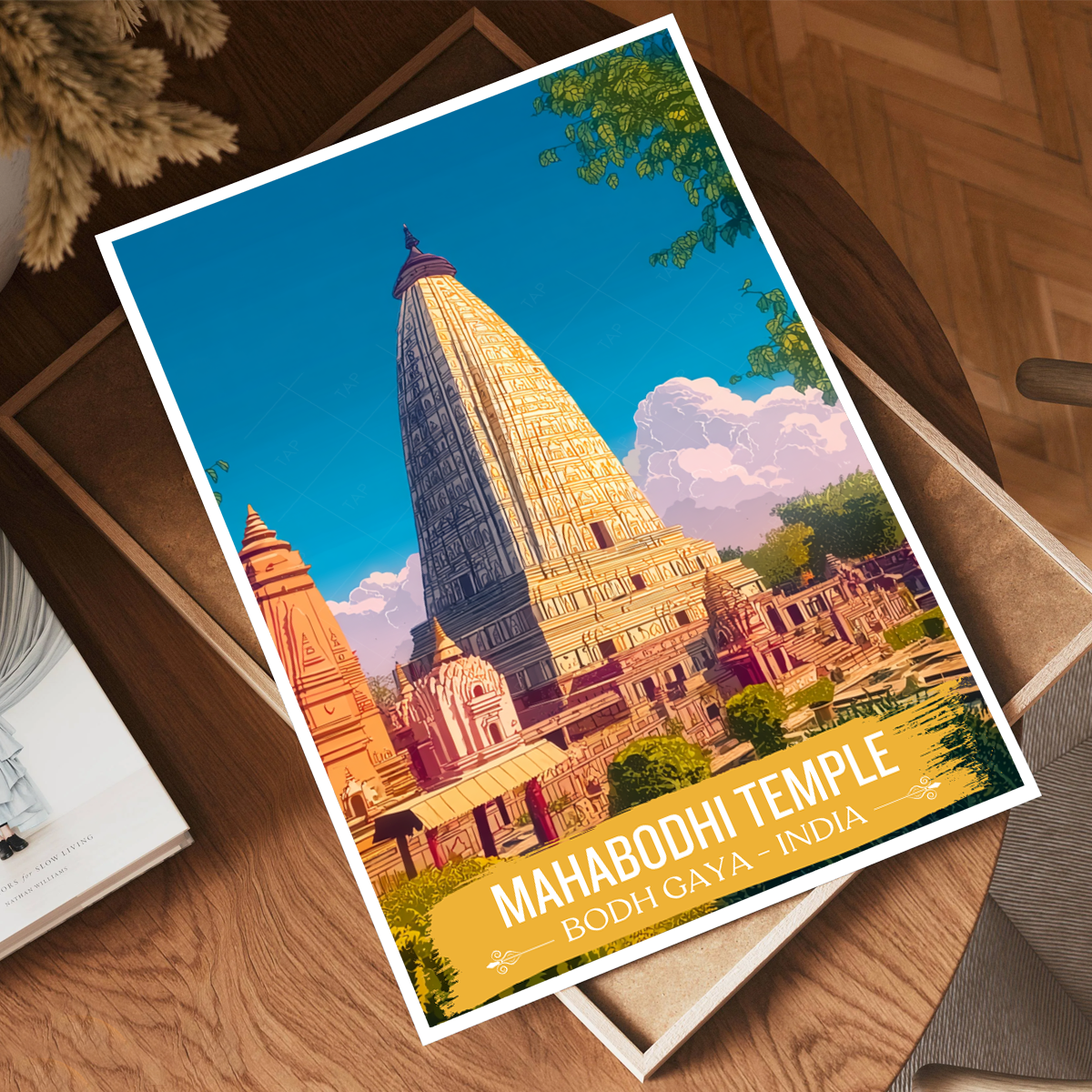 Mahabodhi Temple - Bodh Gaya - India - Travel Wall Art Print Poster - Art Print - Travel Art Poster