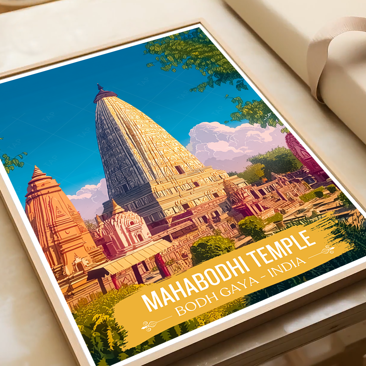 Mahabodhi Temple - Bodh Gaya - India - Travel Wall Art Print Poster - Art Print - Travel Art Poster