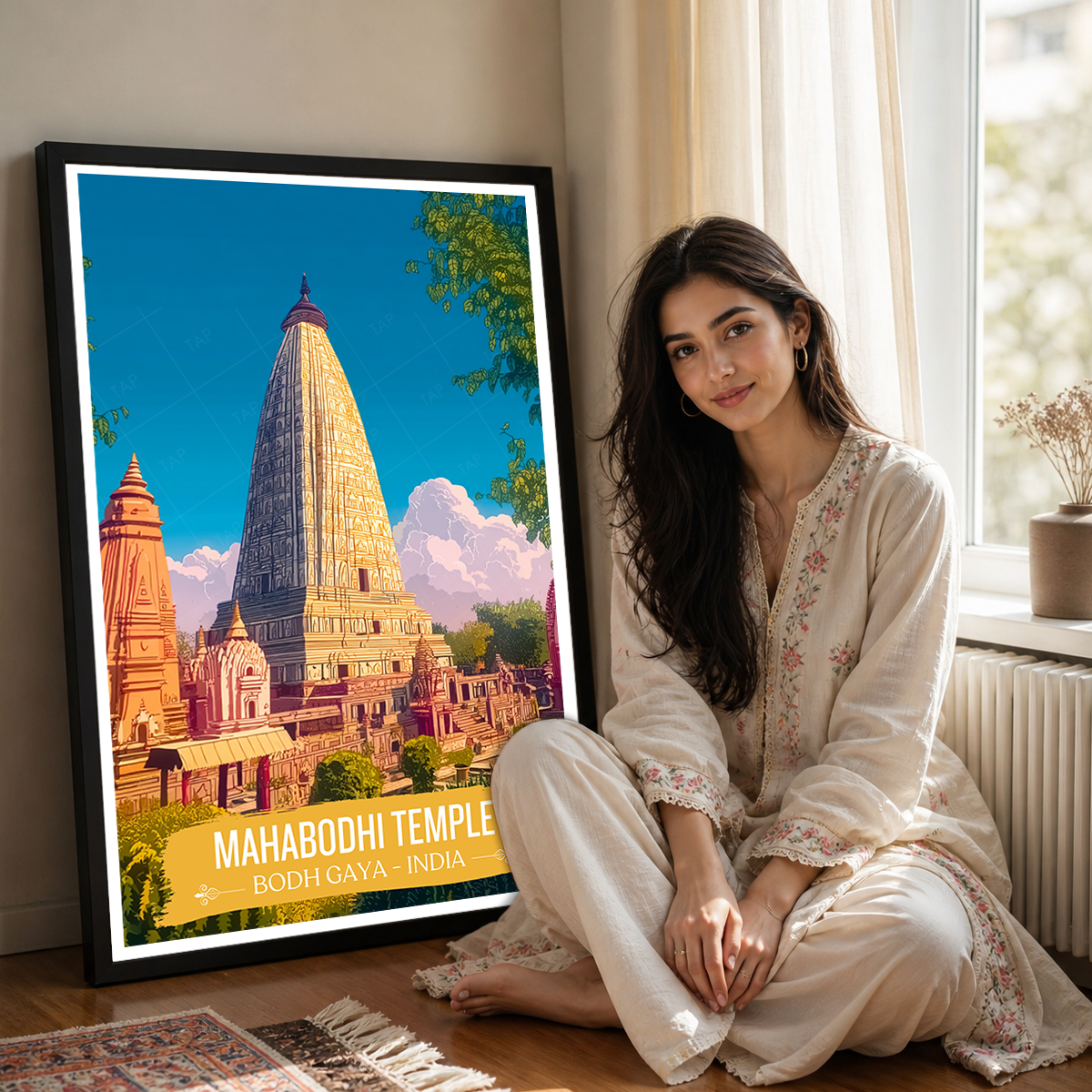 Mahabodhi Temple - Bodh Gaya - India - Travel Wall Art Print Poster - Art Print - Travel Art Poster