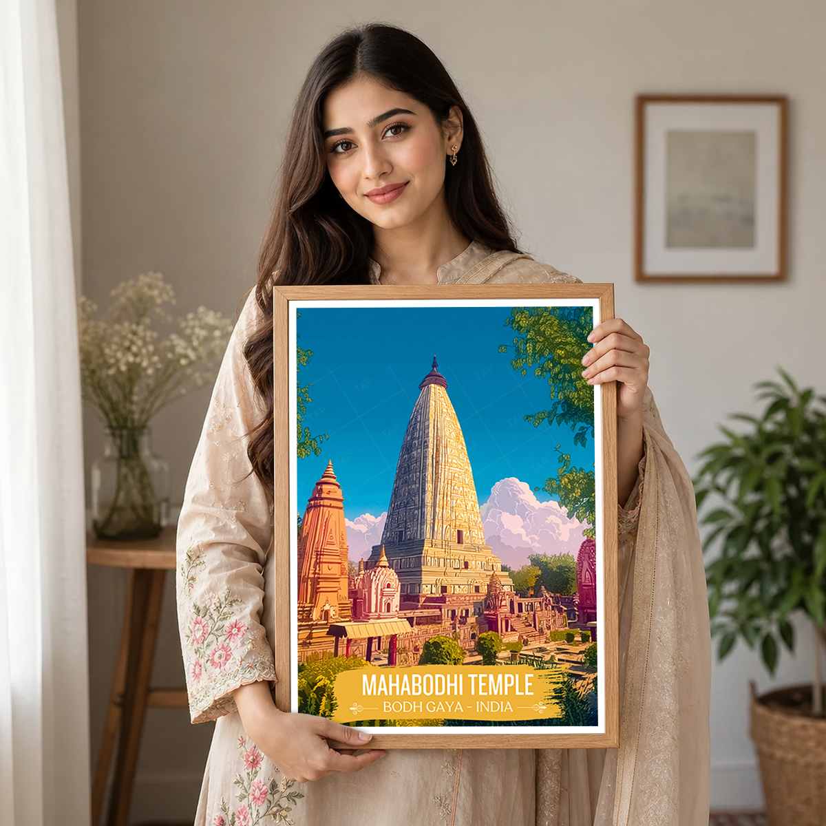 Mahabodhi Temple - Bodh Gaya - India - Travel Wall Art Print Poster - Art Print - Travel Art Poster