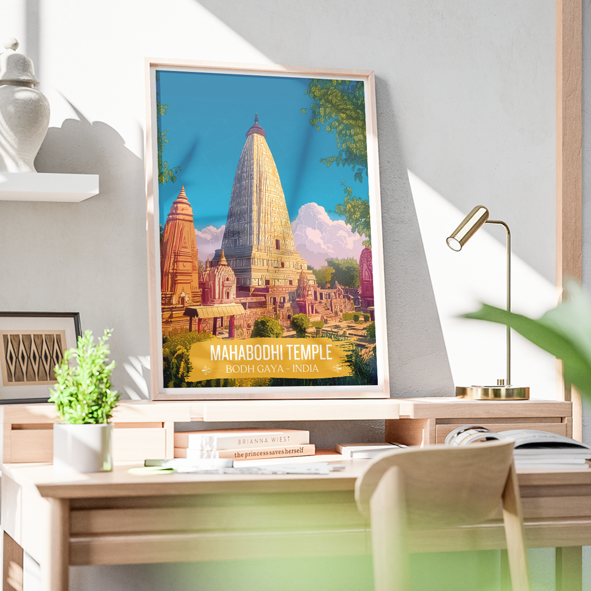 Mahabodhi Temple - Bodh Gaya - India - Travel Wall Art Print Poster - Art Print - Travel Art Poster