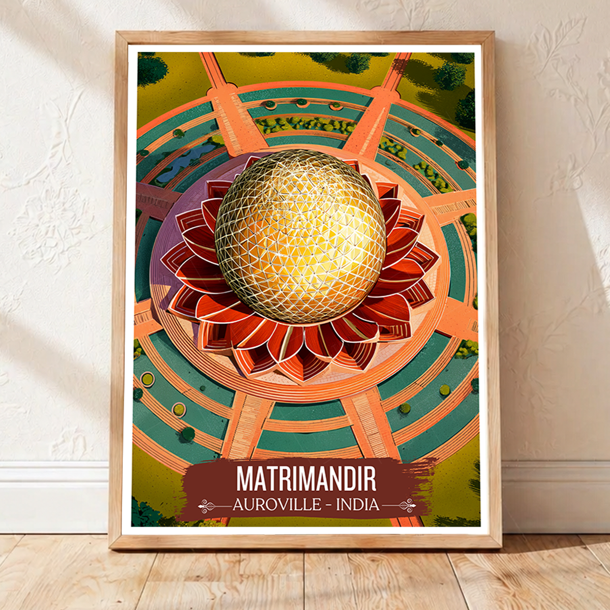 Matrimandir - Auroville - India - Travel Wall Art Print Poster - Art Print - Travel Art Poster