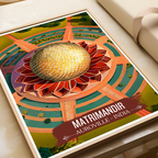Matrimandir - Auroville - India - Travel Wall Art Print Poster - Art Print - Travel Art Poster