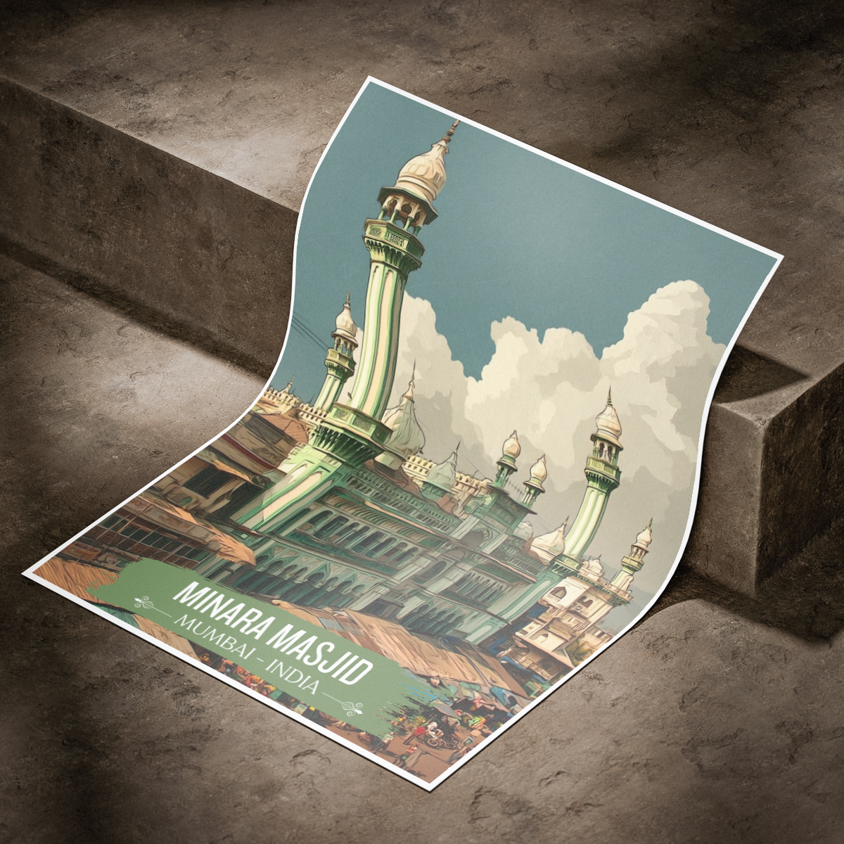 Minara Masjid - Mumbai - India - Travel Wall Art Print Poster - Art Print - Travel Art Poster