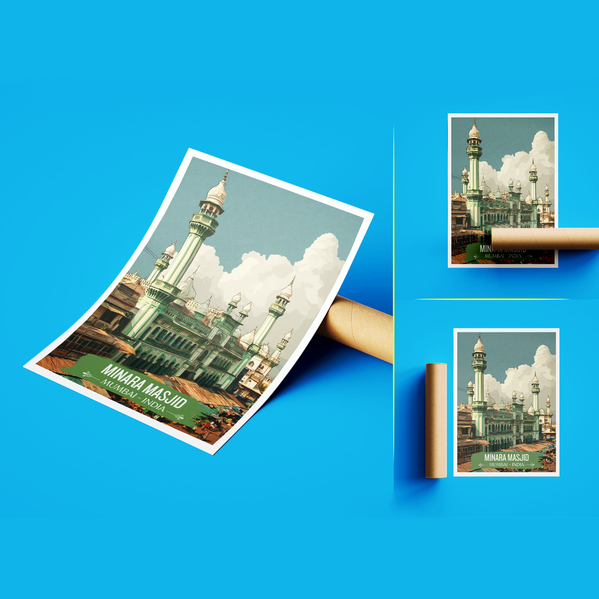 Minara Masjid - Mumbai - India - Travel Wall Art Print Poster - Art Print - Travel Art Poster
