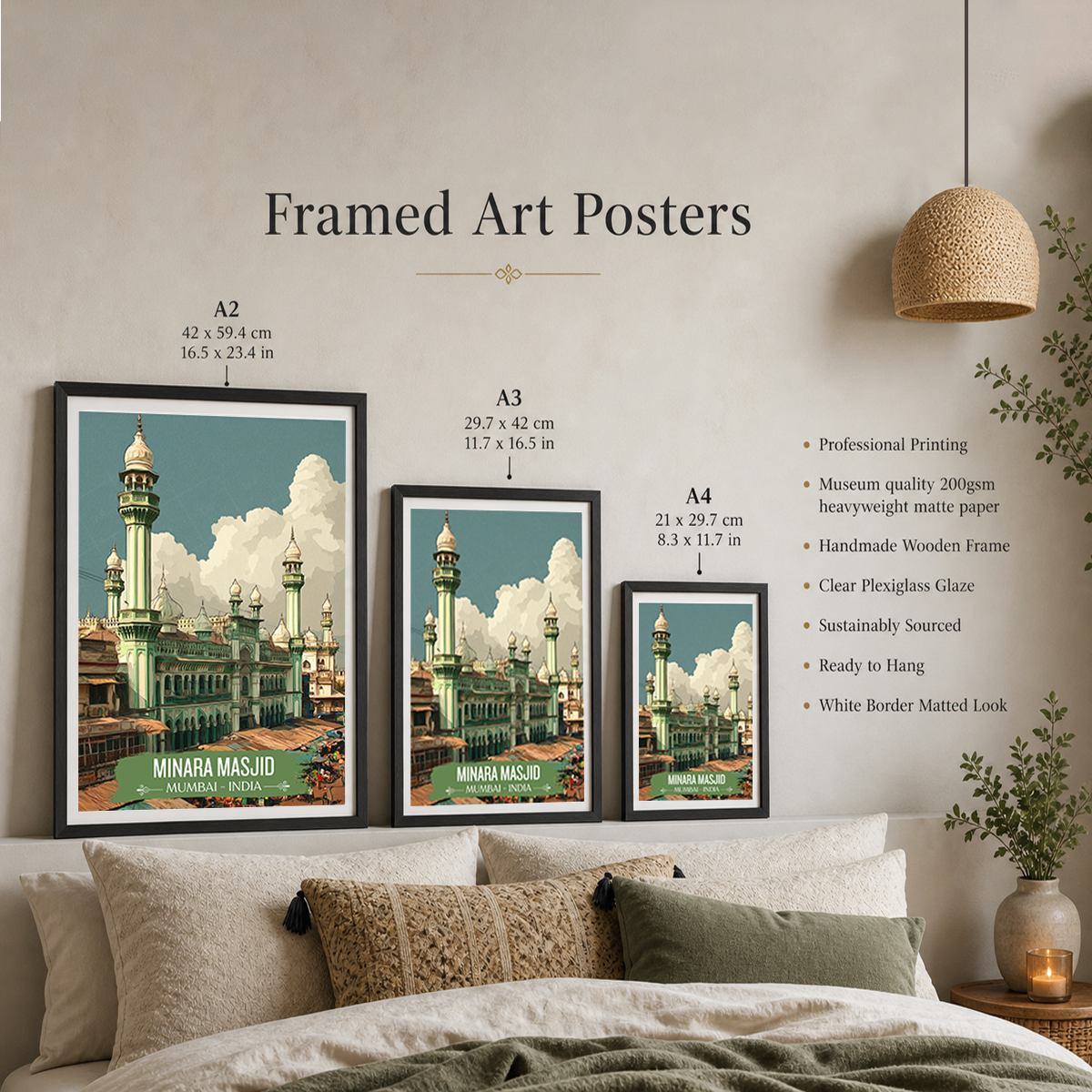 Minara Masjid - Mumbai - India - Travel Wall Art Print Poster - Art Print - Travel Art Poster