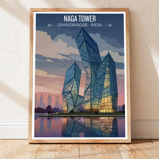 Naga Tower - Chandinagar - India - Travel Wall Art Print Poster - Art Print - Travel Art Poster