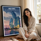 Naga Tower - Chandinagar - India - Travel Wall Art Print Poster - Art Print - Travel Art Poster