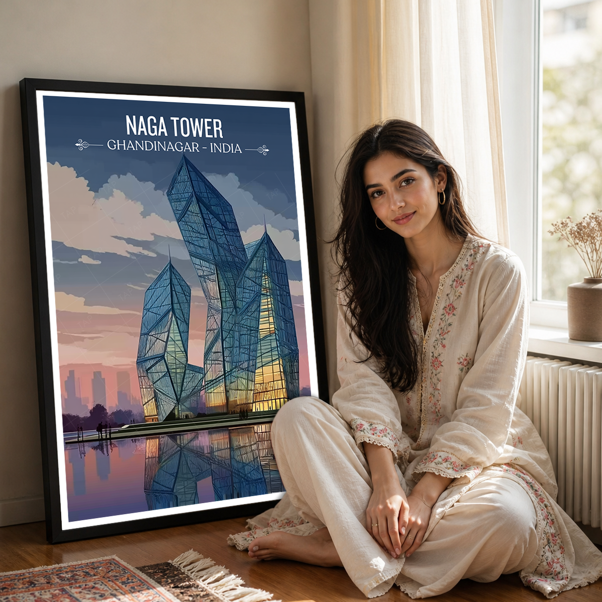 Naga Tower - Chandinagar - India - Travel Wall Art Print Poster - Art Print - Travel Art Poster