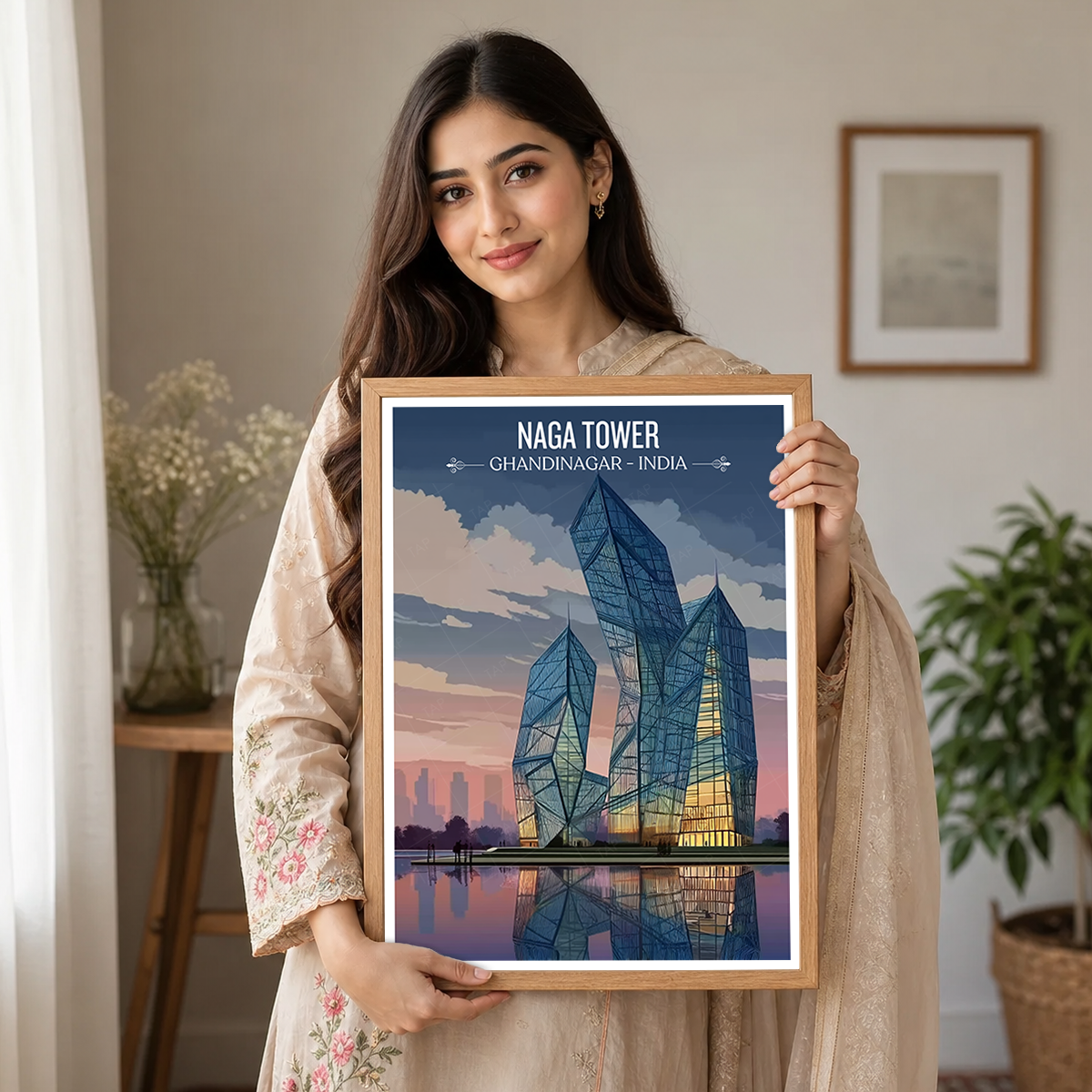 Naga Tower - Chandinagar - India - Travel Wall Art Print Poster - Art Print - Travel Art Poster