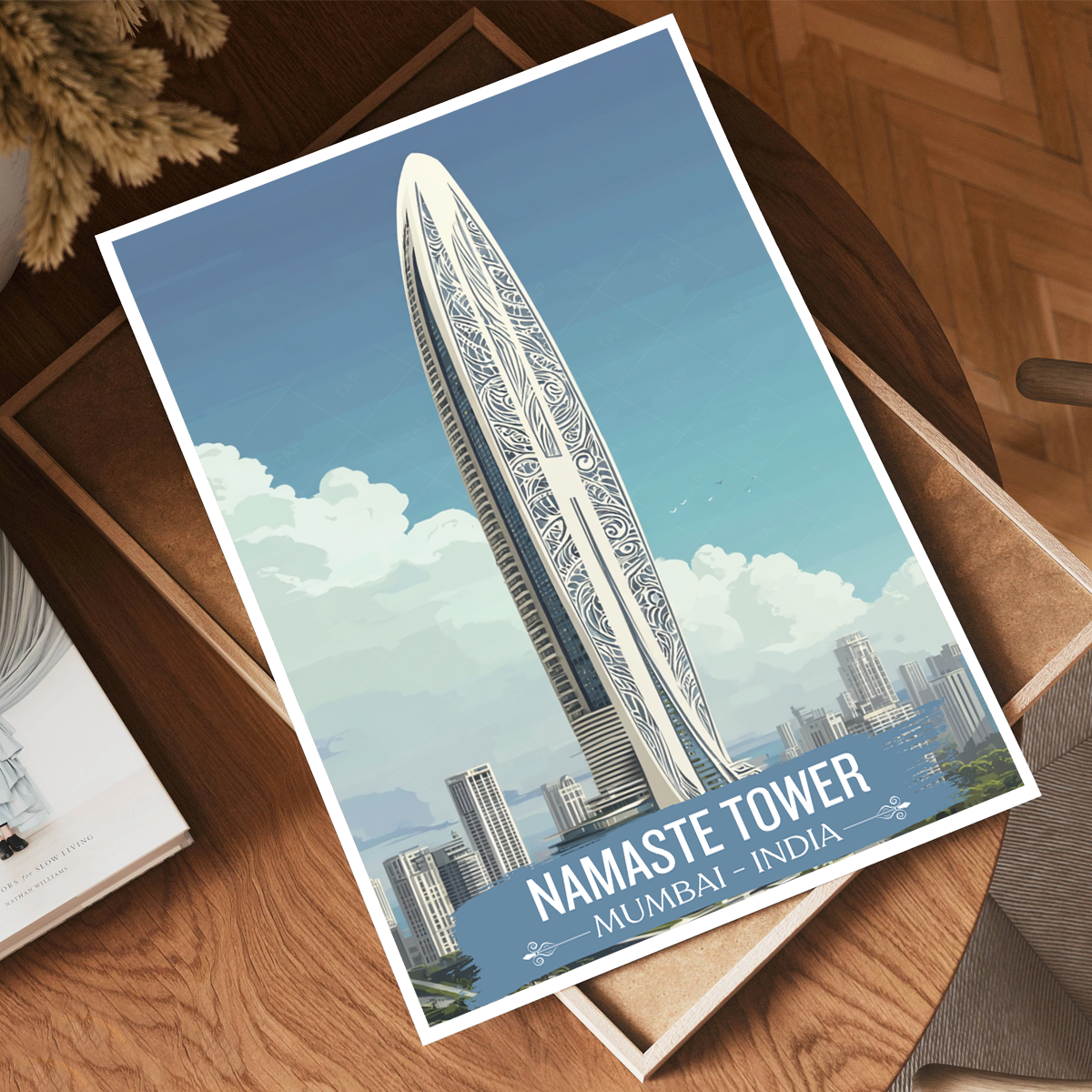 Namaste Tower - Mumbai - India - Travel Wall Art Print Poster - Art Print - Travel Art Poster