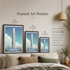 Namaste Tower - Mumbai - India - Travel Wall Art Print Poster - Art Print - Travel Art Poster