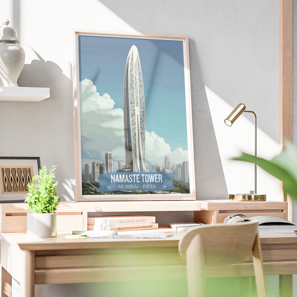 Namaste Tower - Mumbai - India - Travel Wall Art Print Poster - Art Print - Travel Art Poster