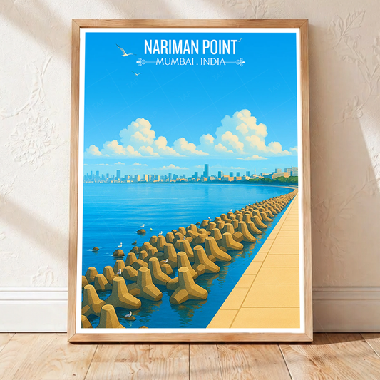Naiman Point - Mumbai - India - Travel Wall Art Print Poster - Art Print - Travel Art Poster