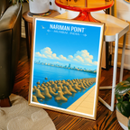 Naiman Point - Mumbai - India - Travel Wall Art Print Poster - Art Print - Travel Art Poster
