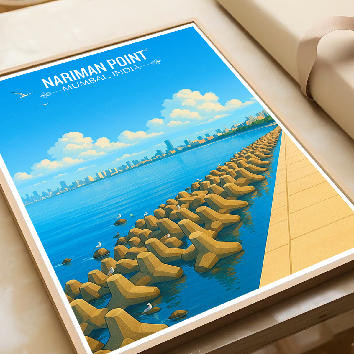 Naiman Point - Mumbai - India - Travel Wall Art Print Poster - Art Print - Travel Art Poster
