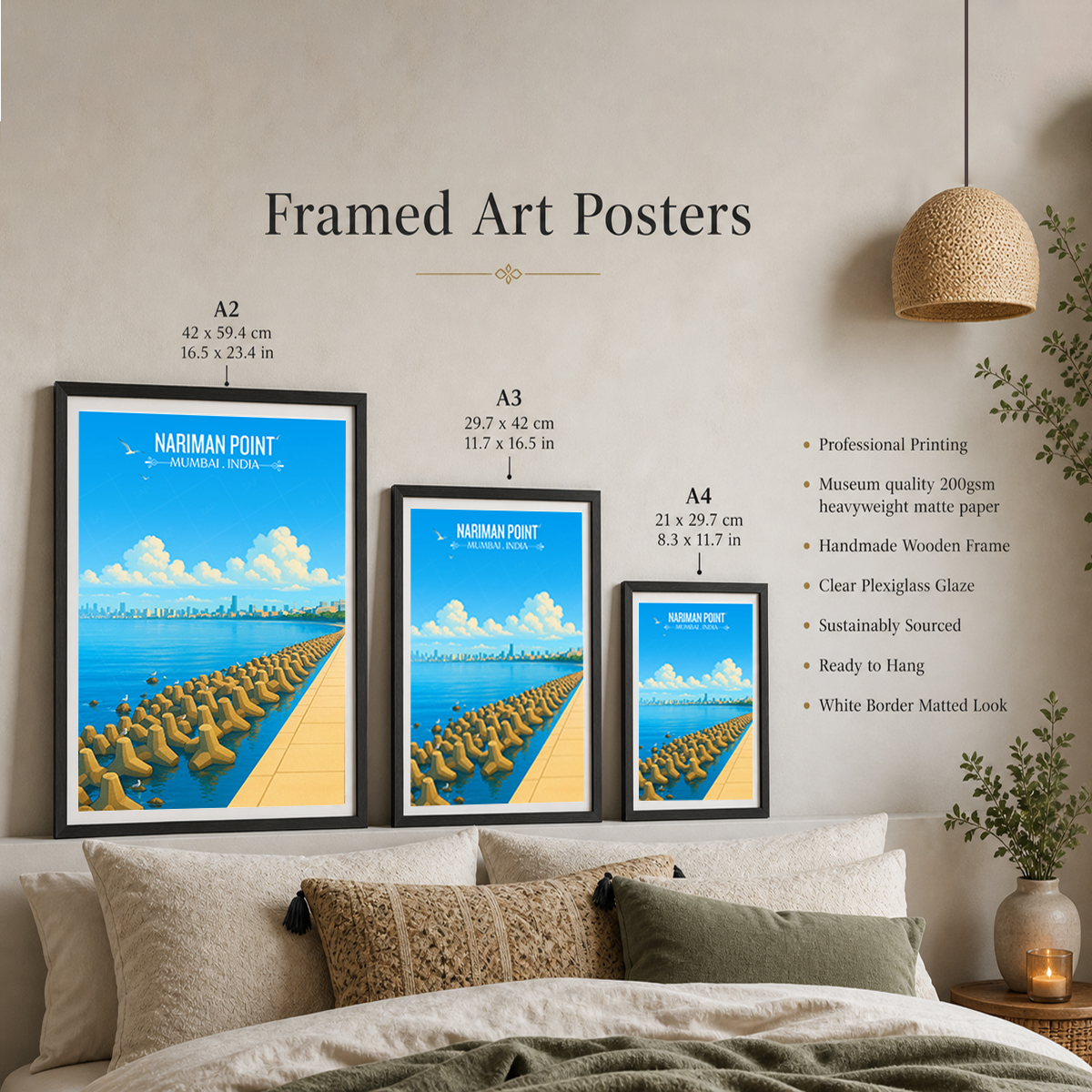 Naiman Point - Mumbai - India - Travel Wall Art Print Poster - Art Print - Travel Art Poster