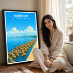 Naiman Point - Mumbai - India - Travel Wall Art Print Poster - Art Print - Travel Art Poster