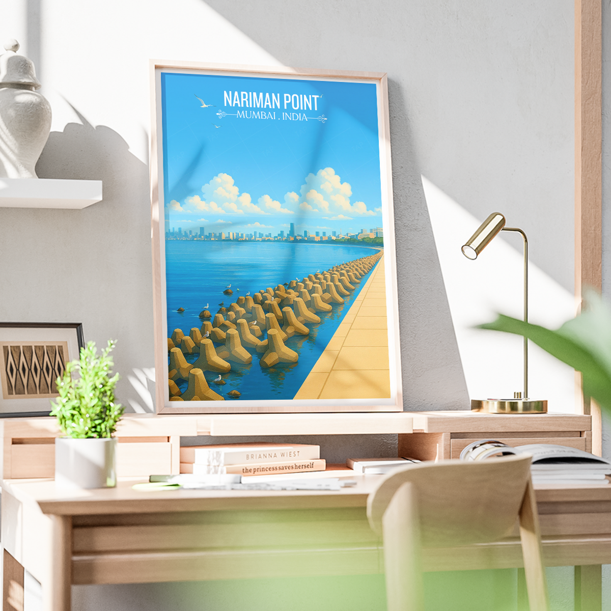 Naiman Point - Mumbai - India - Travel Wall Art Print Poster - Art Print - Travel Art Poster