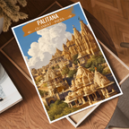 Palitana - Gujarat - India - Travel Wall Art Print Poster - Art Print - Travel Art Poster