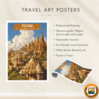 Palitana - Gujarat - India - Travel Wall Art Print Poster - Art Print - Travel Art Poster