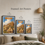Palitana - Gujarat - India - Travel Wall Art Print Poster - Art Print - Travel Art Poster