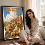 Palitana - Gujarat - India - Travel Wall Art Print Poster - Art Print - Travel Art Poster
