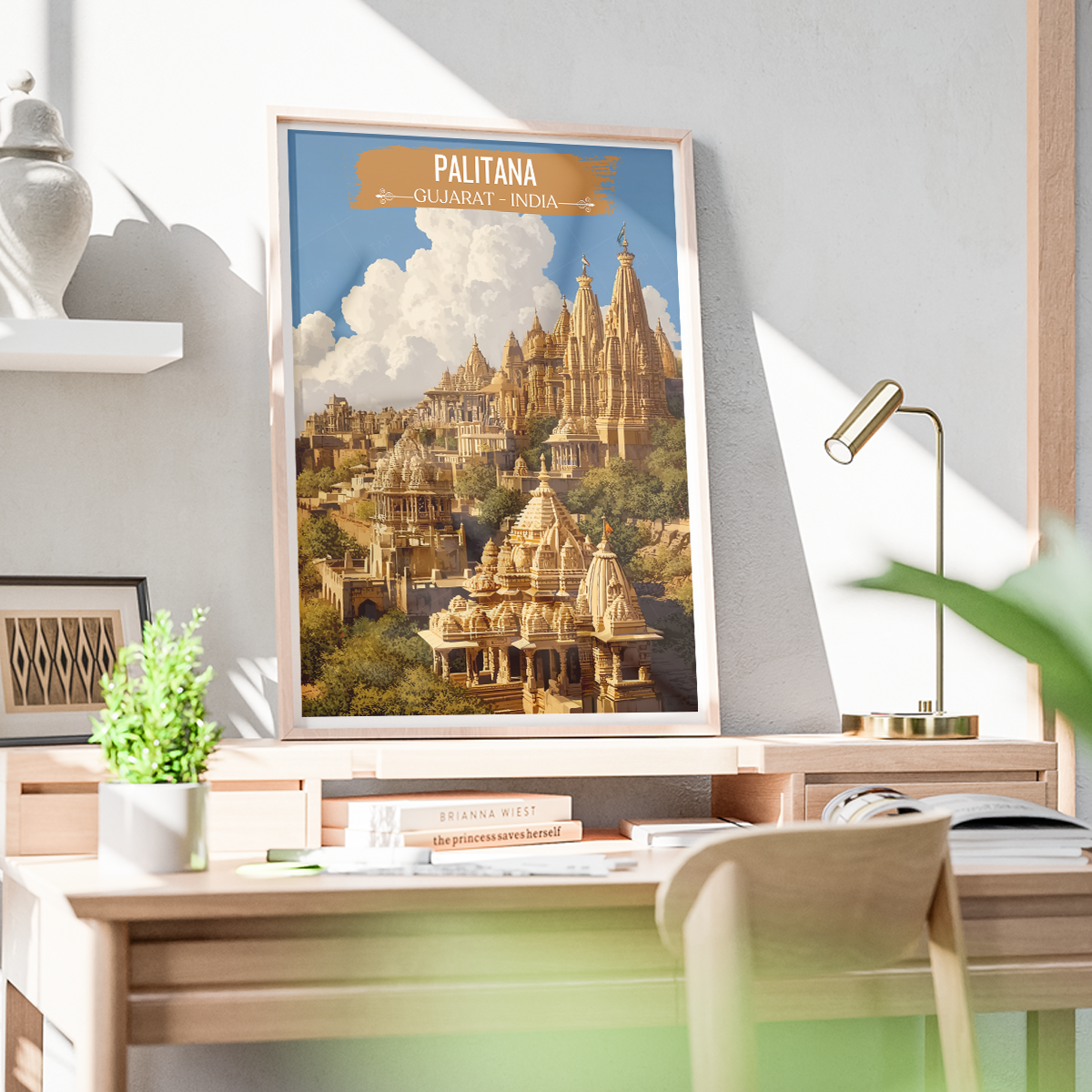 Palitana - Gujarat - India - Travel Wall Art Print Poster - Art Print - Travel Art Poster