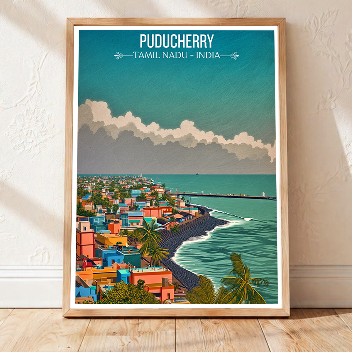 Puducherry - Tamil Nadu - India - Travel Wall Art Print Poster - Art Print - Travel Art Poster