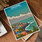 Puducherry - Tamil Nadu - India - Travel Wall Art Print Poster - Art Print - Travel Art Poster