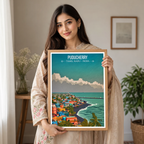 Puducherry - Tamil Nadu - India - Travel Wall Art Print Poster - Art Print - Travel Art Poster