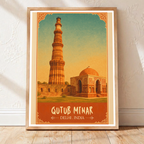 Qutub Minar - Delhi - India - Travel Wall Art Print Poster - Art Print - Travel Art Poster