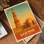 Qutub Minar - Delhi - India - Travel Wall Art Print Poster - Art Print - Travel Art Poster