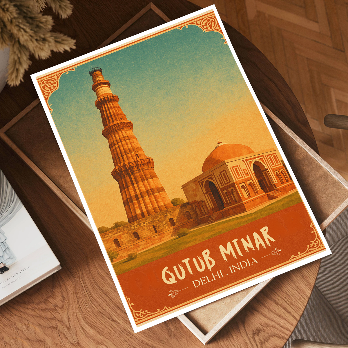 Qutub Minar - Delhi - India - Travel Wall Art Print Poster - Art Print - Travel Art Poster