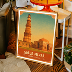 Qutub Minar - Delhi - India - Travel Wall Art Print Poster - Art Print - Travel Art Poster