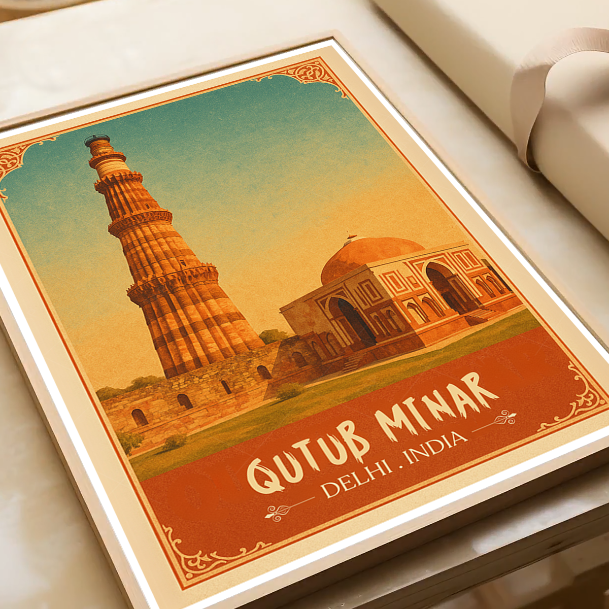 Qutub Minar - Delhi - India - Travel Wall Art Print Poster - Art Print - Travel Art Poster