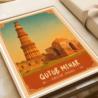 Qutub Minar - Delhi - India - Travel Wall Art Print Poster - Art Print - Travel Art Poster