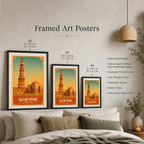 Qutub Minar - Delhi - India - Travel Wall Art Print Poster - Art Print - Travel Art Poster