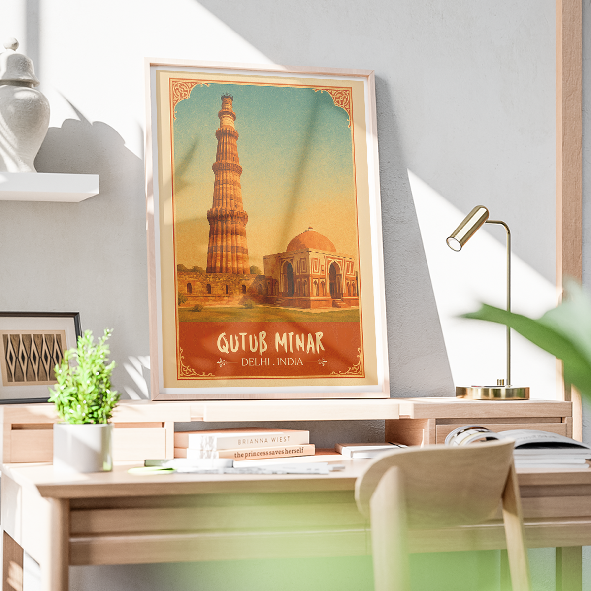 Qutub Minar - Delhi - India - Travel Wall Art Print Poster - Art Print - Travel Art Poster